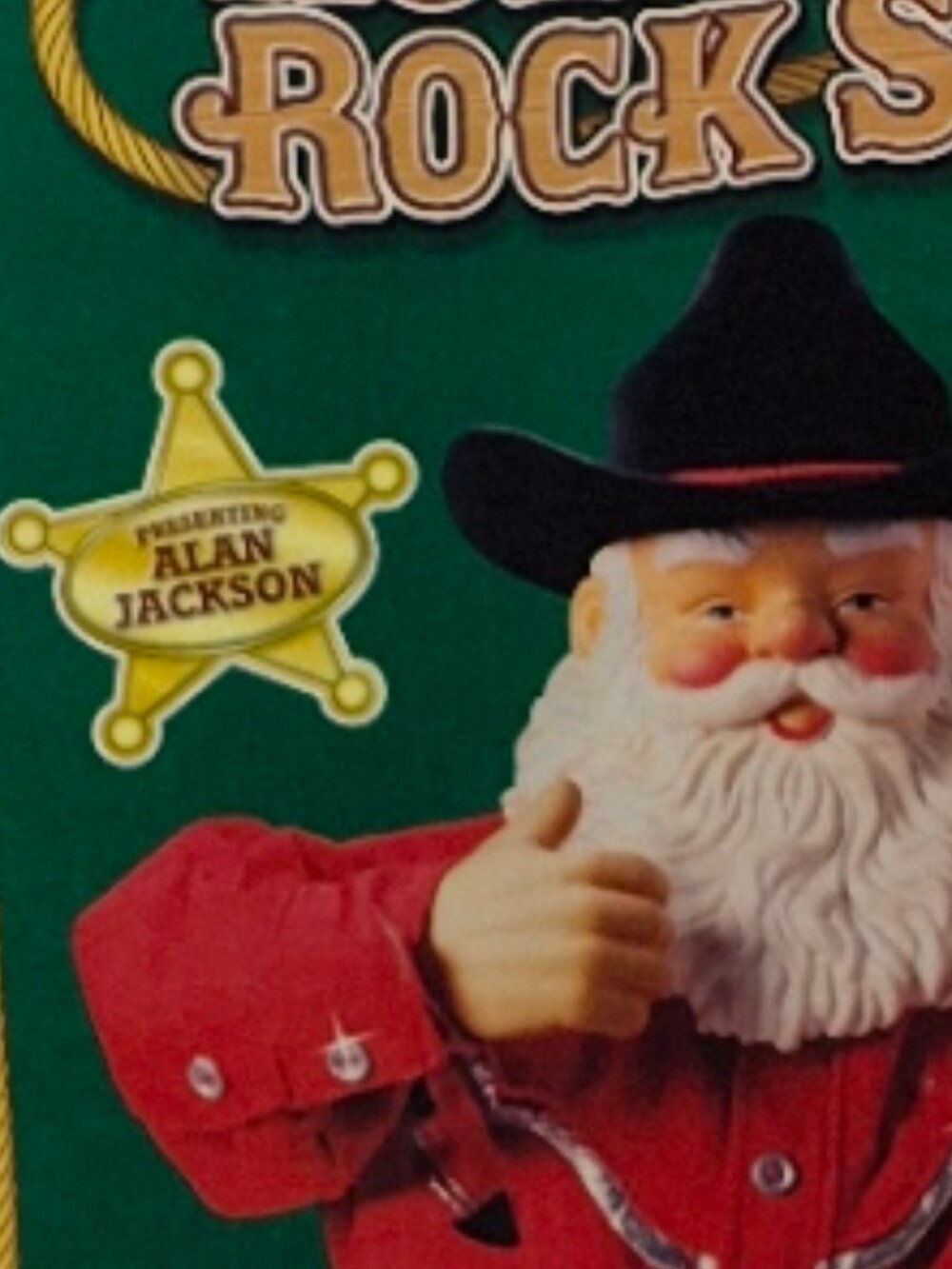 Holly Jolly Rock Santa Alan Jackson Animated Dancing Cowboy 1999 Sings & Swings - Picture 9 of 17